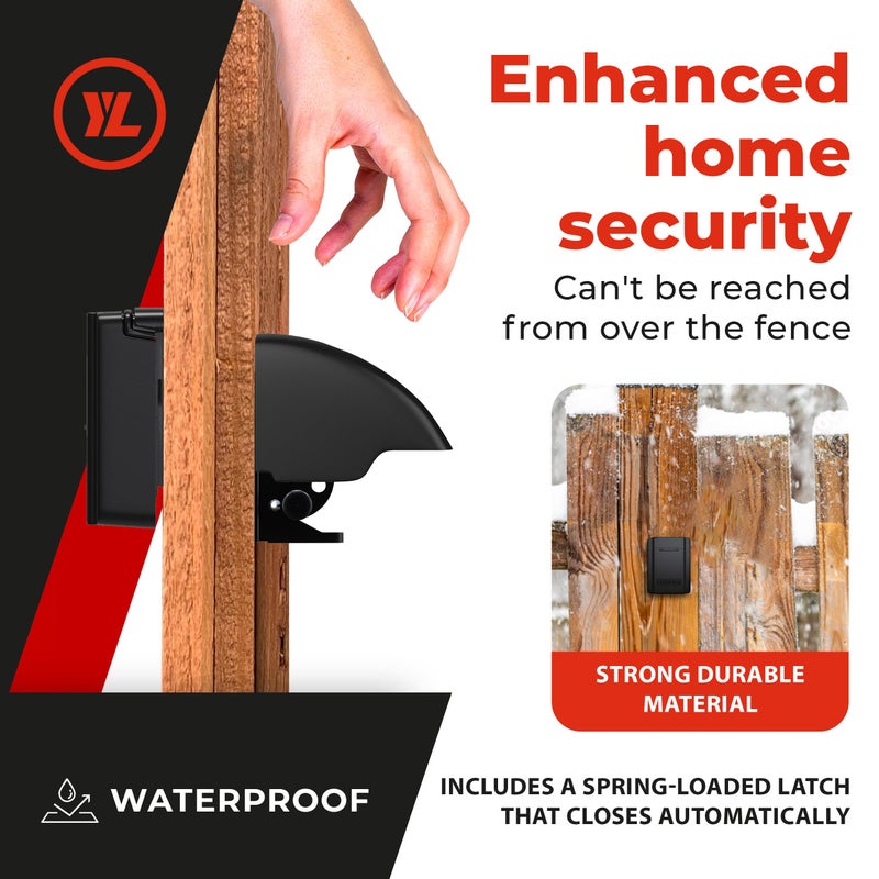 Yardlock Gate Lock â€“ Secure Keyless Fence Lock and Latch with 2-Way Access â€“ Strong Durable System for Theft Prevention and Home Security, Easy Installation on Wood or Vinyl Gates/Fences (Regular â€“ 1-Pack) - Image 5